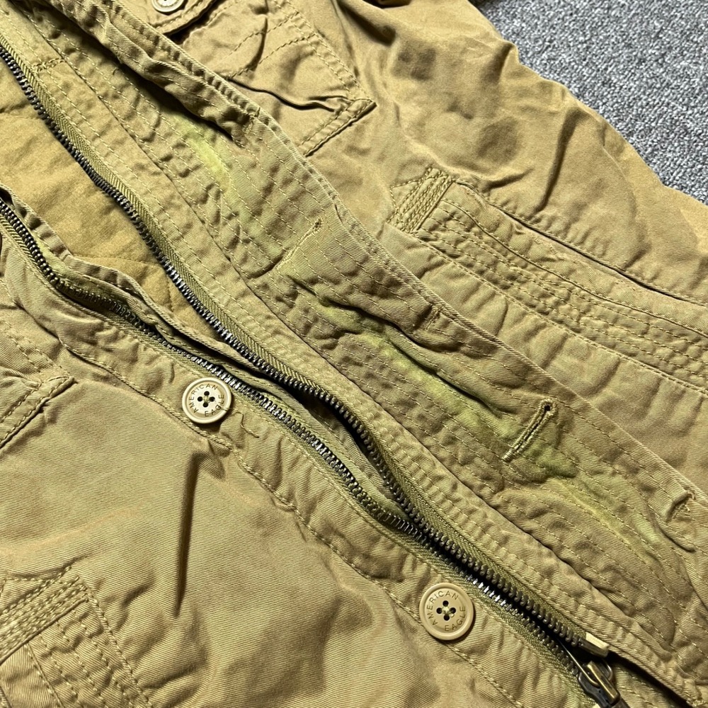 American Eagle Outfitters Field Jacket XS Tan Hooded Military Utility Coat - Picture 4 of 9